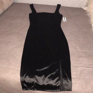 New Body con Black Silk Dress